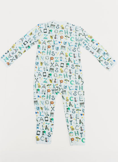 Baby Zippered One-Piece - NYC Alphabet