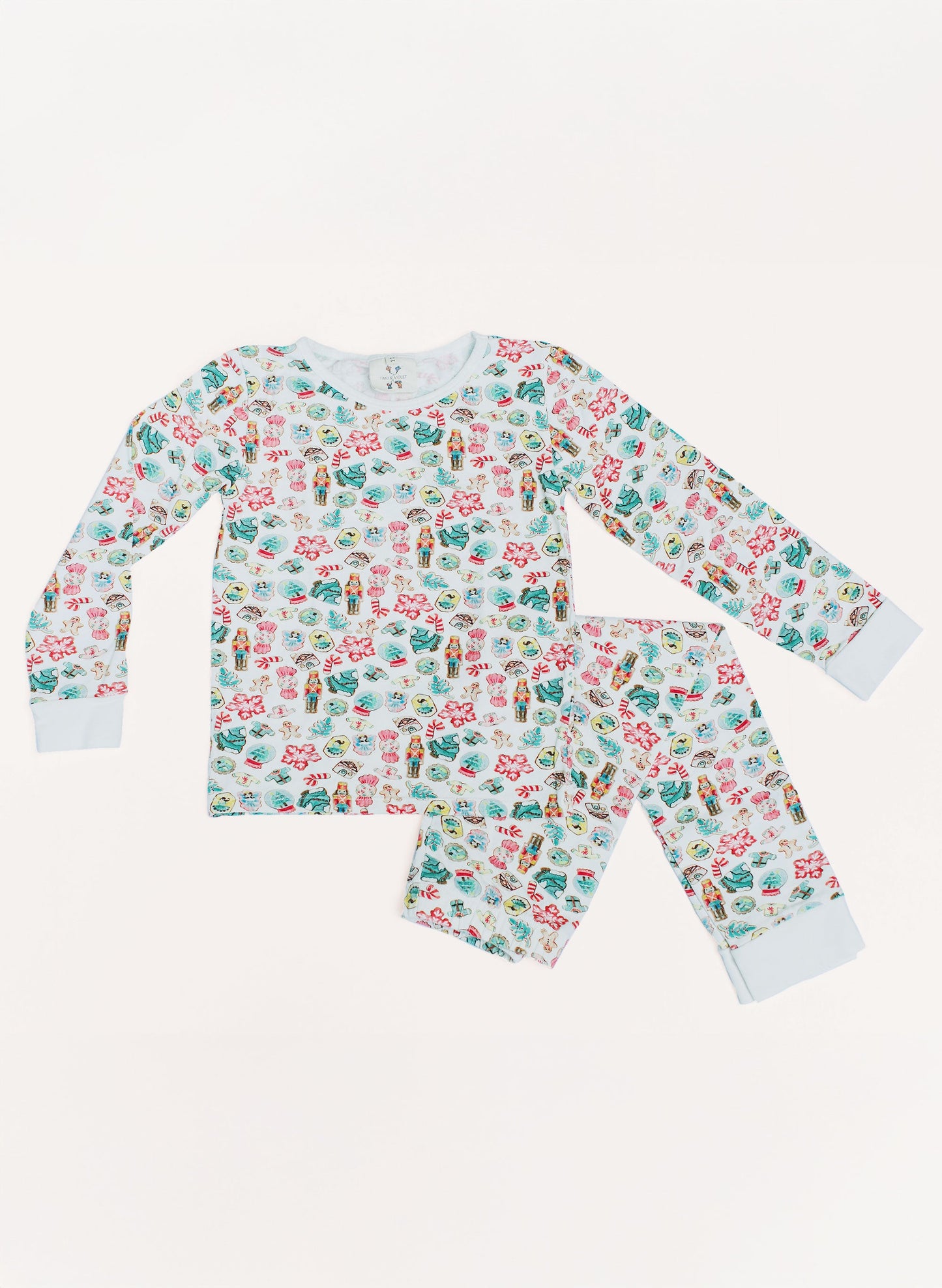 Children's Two Piece Organic  Pajamas - Santa's Cookies