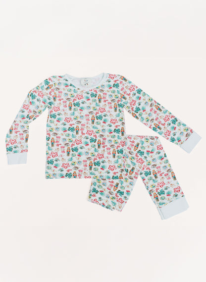 Children's Two Piece Organic  Pajamas - Santa's Cookies
