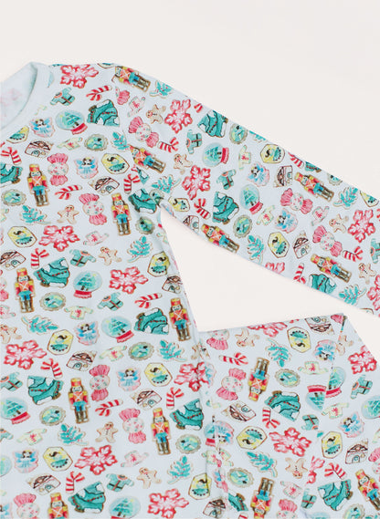 Children's Two Piece Organic  Pajamas - Santa's Cookies