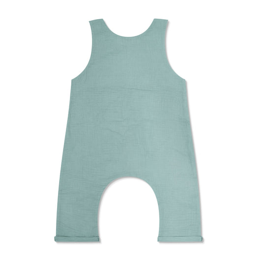 Muslin Snap Jumpsuit - Teal