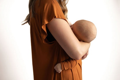 Saddle Tan Mommy Labor and Delivery Nursing Hospital Gown