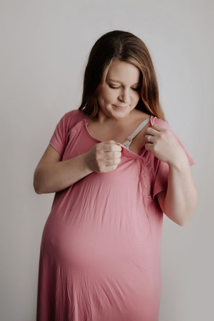 Rose Mommy Labor and Delivery Nursing Hoospital Gown