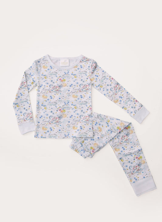 Children's Two Piece Organic Pajamas - Dog-O-Naut