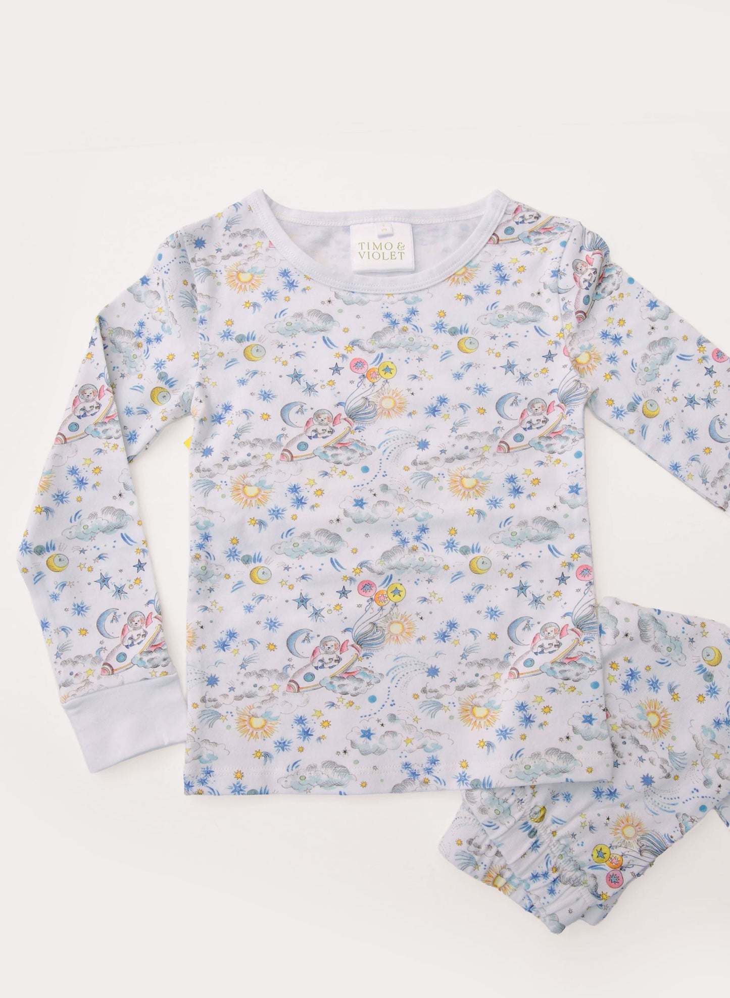 Children's Two Piece Organic Pajamas - Dog-O-Naut