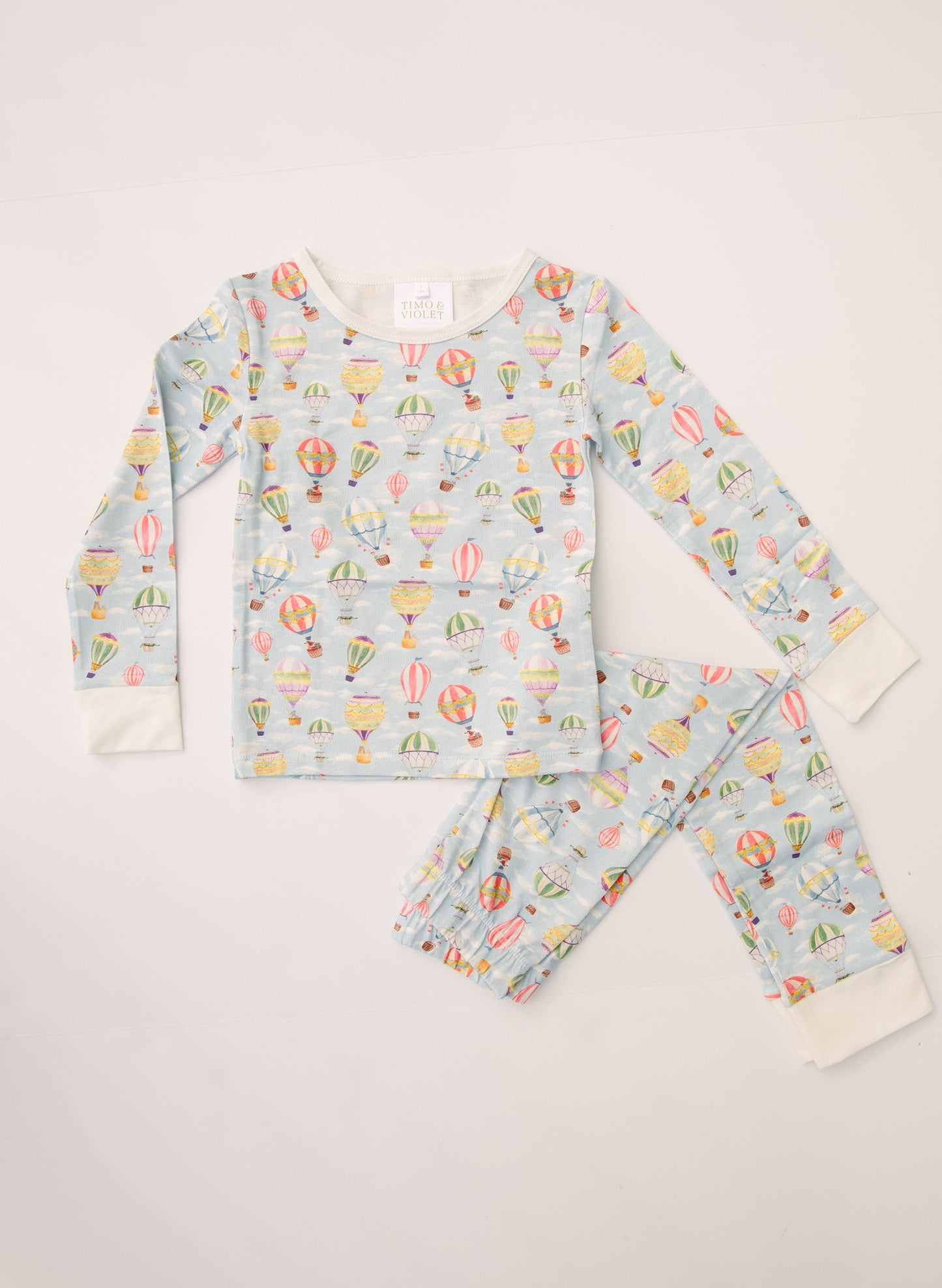 Children's Two Piece Organic Pajamas - Up Up & Away