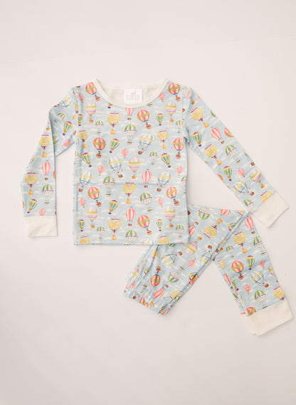 Children's Two Piece Organic Pajamas - Up Up & Away