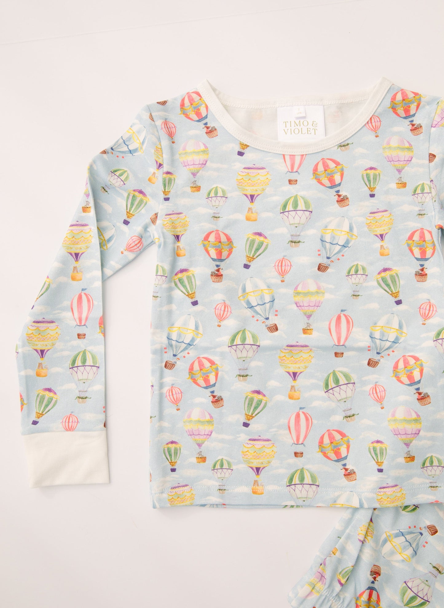 Children's Two Piece Organic Pajamas - Up Up & Away