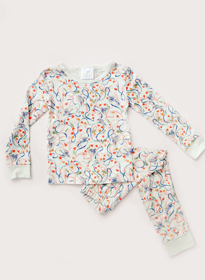 Children's Two Piece Organic Pajamas - Songbird