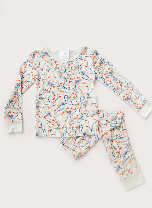 Children's Two Piece Organic Pajamas - Songbird