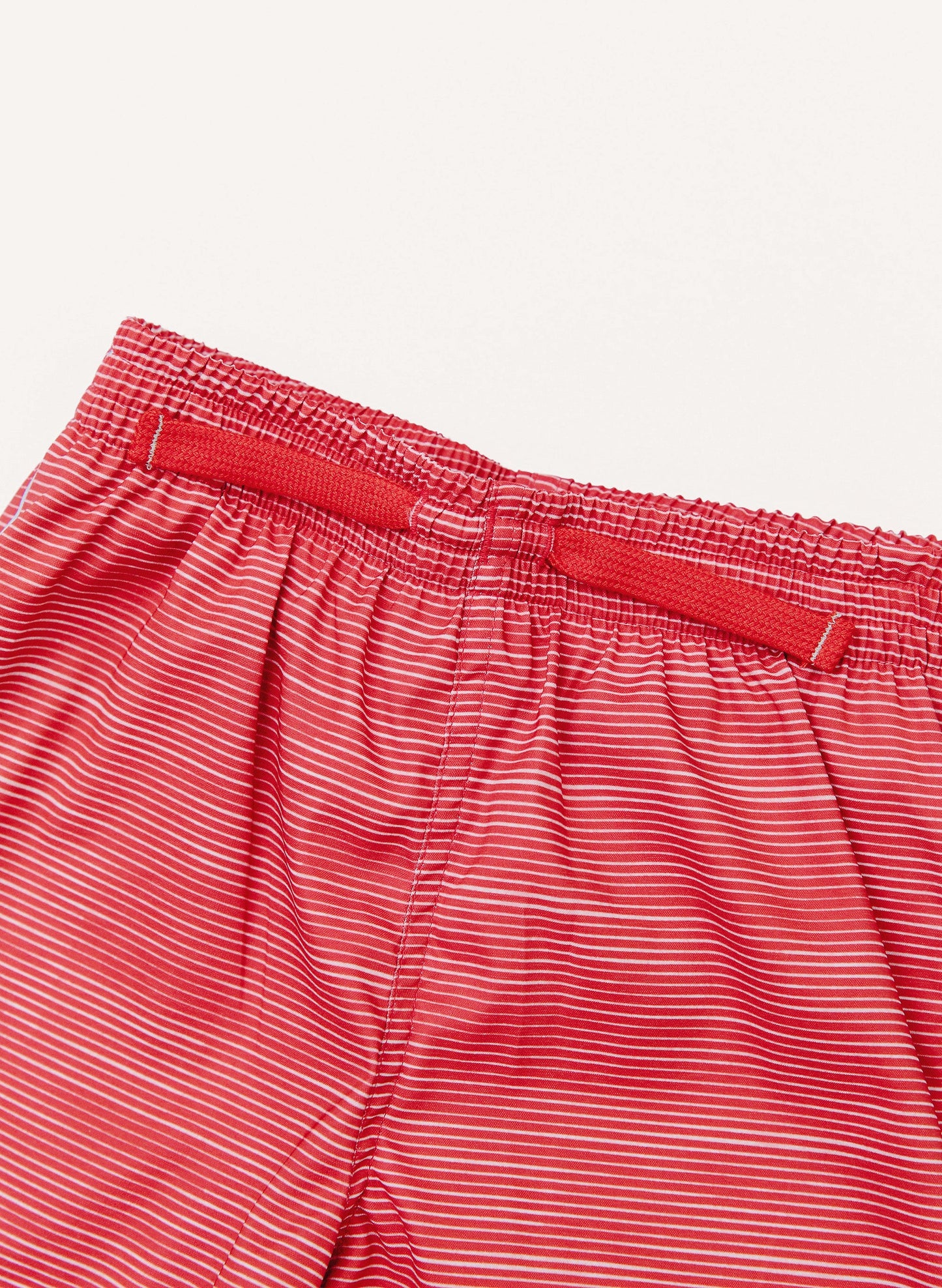 Boys Swim Short - Racing Red Stripe