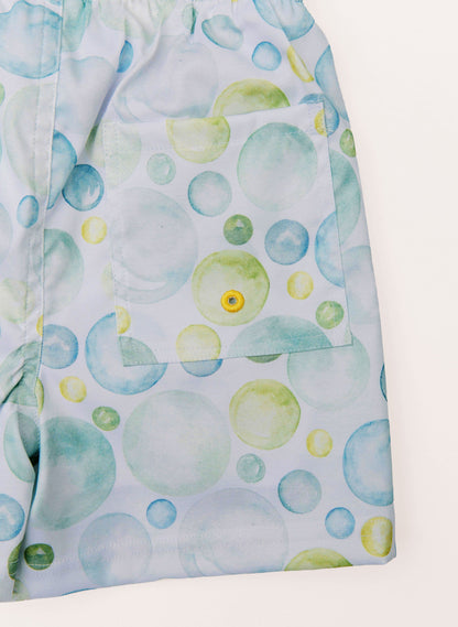 Boys Swim Short - Seafoam Bubbles