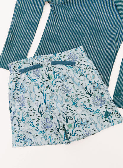 Boys Swim Short - Blue Coral Reef