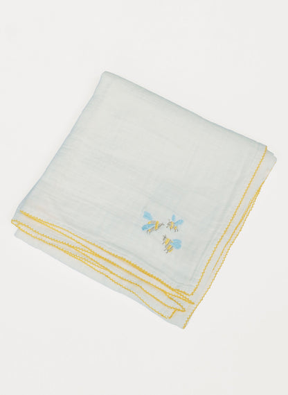 Baby Classic Bib - Embroidered Bee