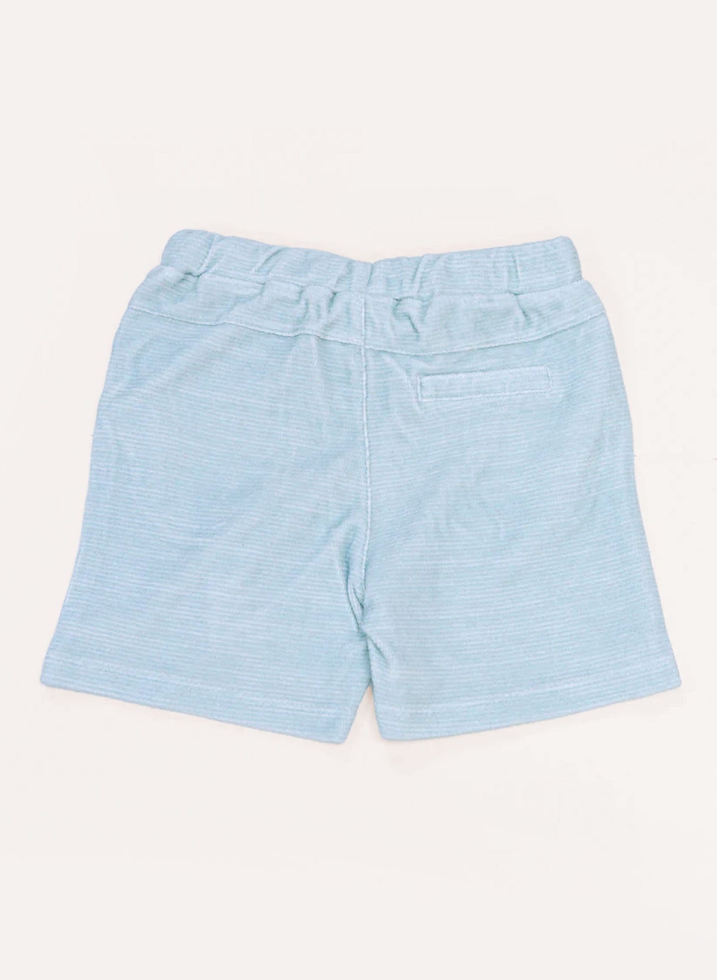 Dax French Terry Shorts - Misty Blue Stripe