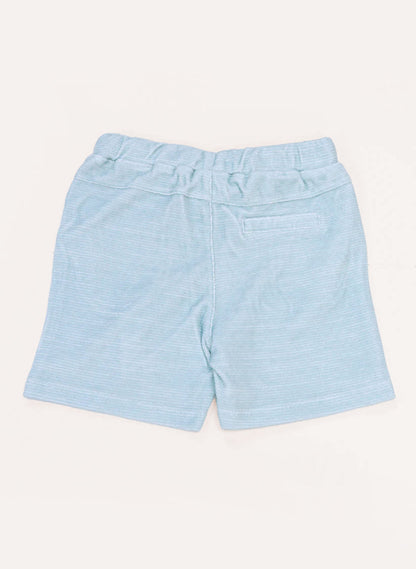Dax French Terry Shorts - Misty Blue Stripe