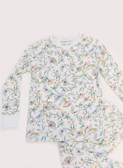 Children's Two Piece Organic Pajamas - Botanical Whisper