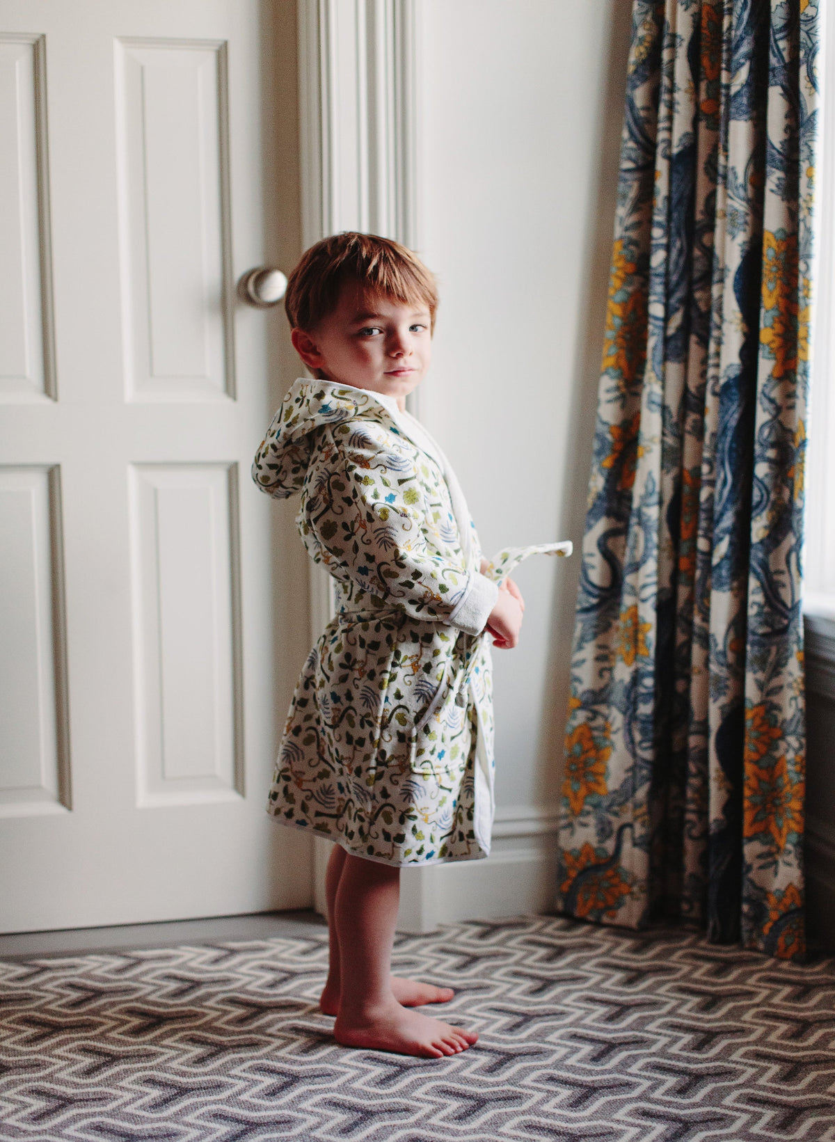 Organic Children’s Bathrobe - Happy Monkey