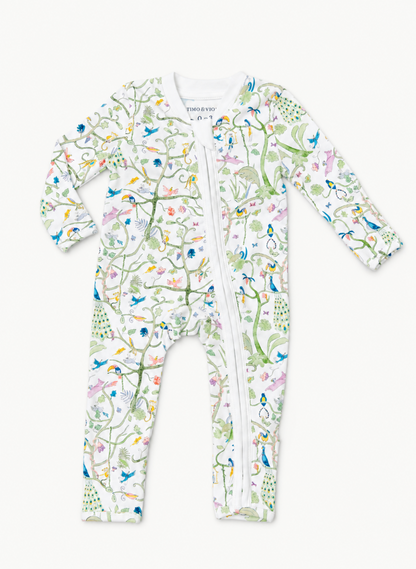 Baby Zippered One-Piece - Tropical Garden