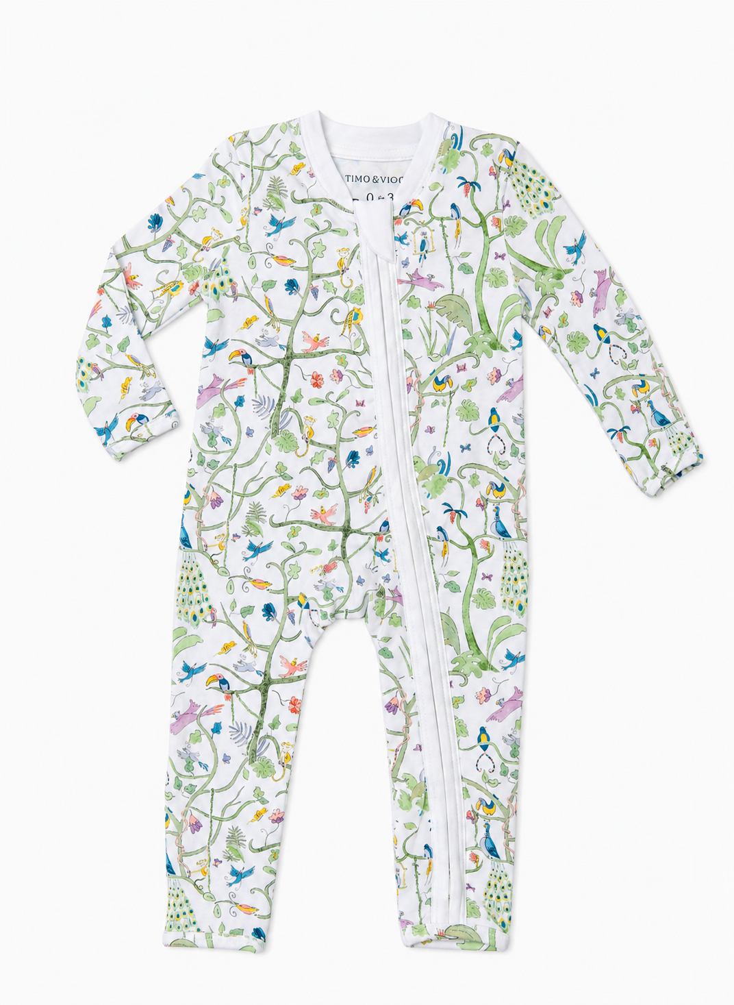 Baby Zippered One-Piece - Tropical Garden