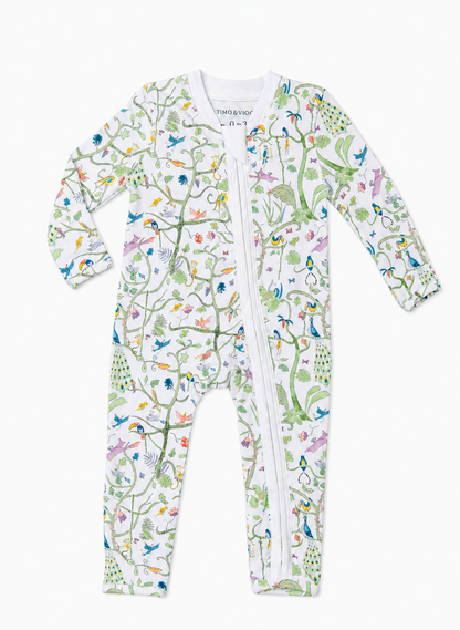 Baby Zippered One-Piece - Tropical Garden