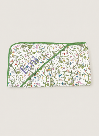 Hooded Bath Towel - Tropical Garden