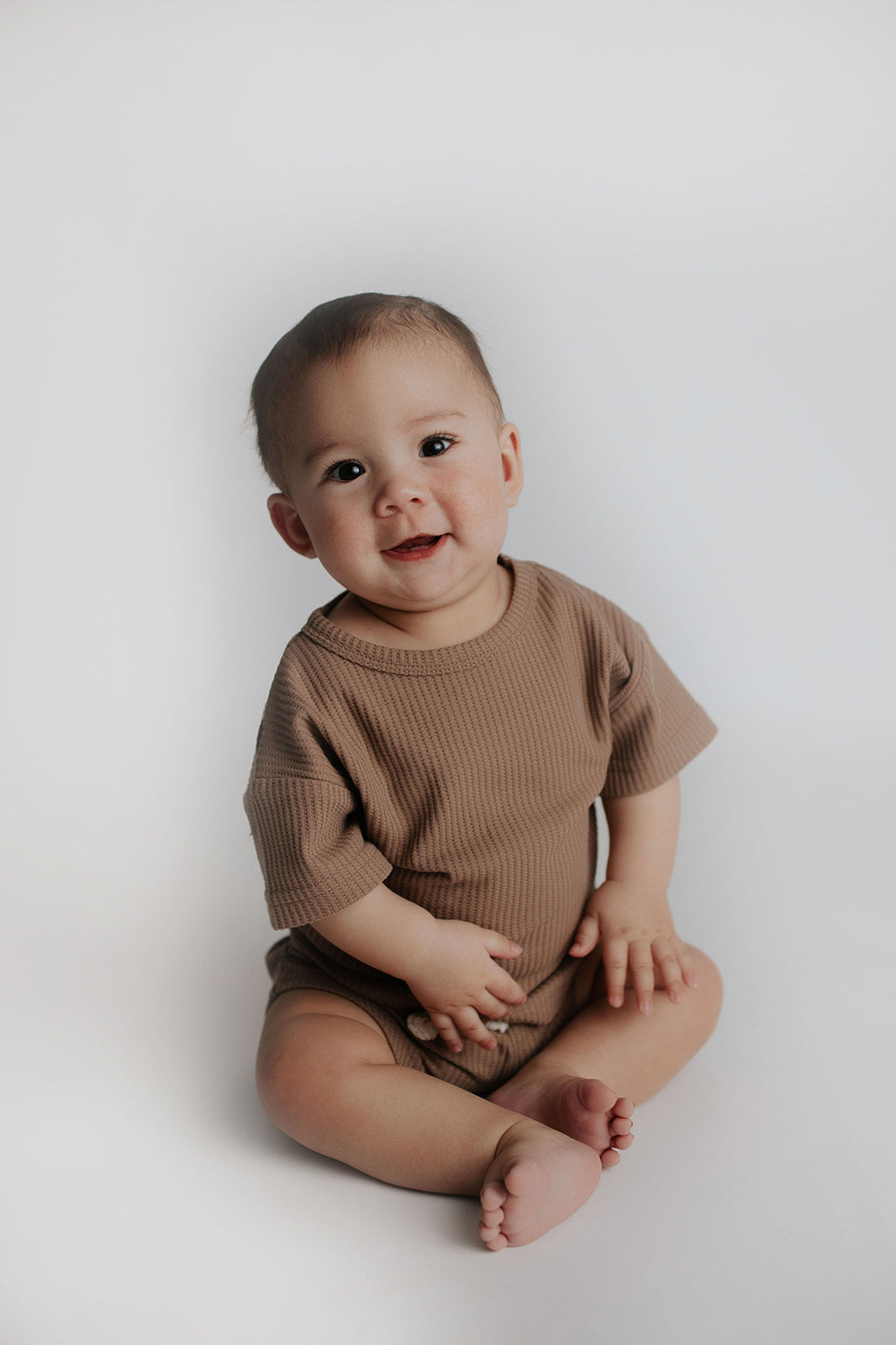 Cocoa Sands Brown Waffle Two Piece Set