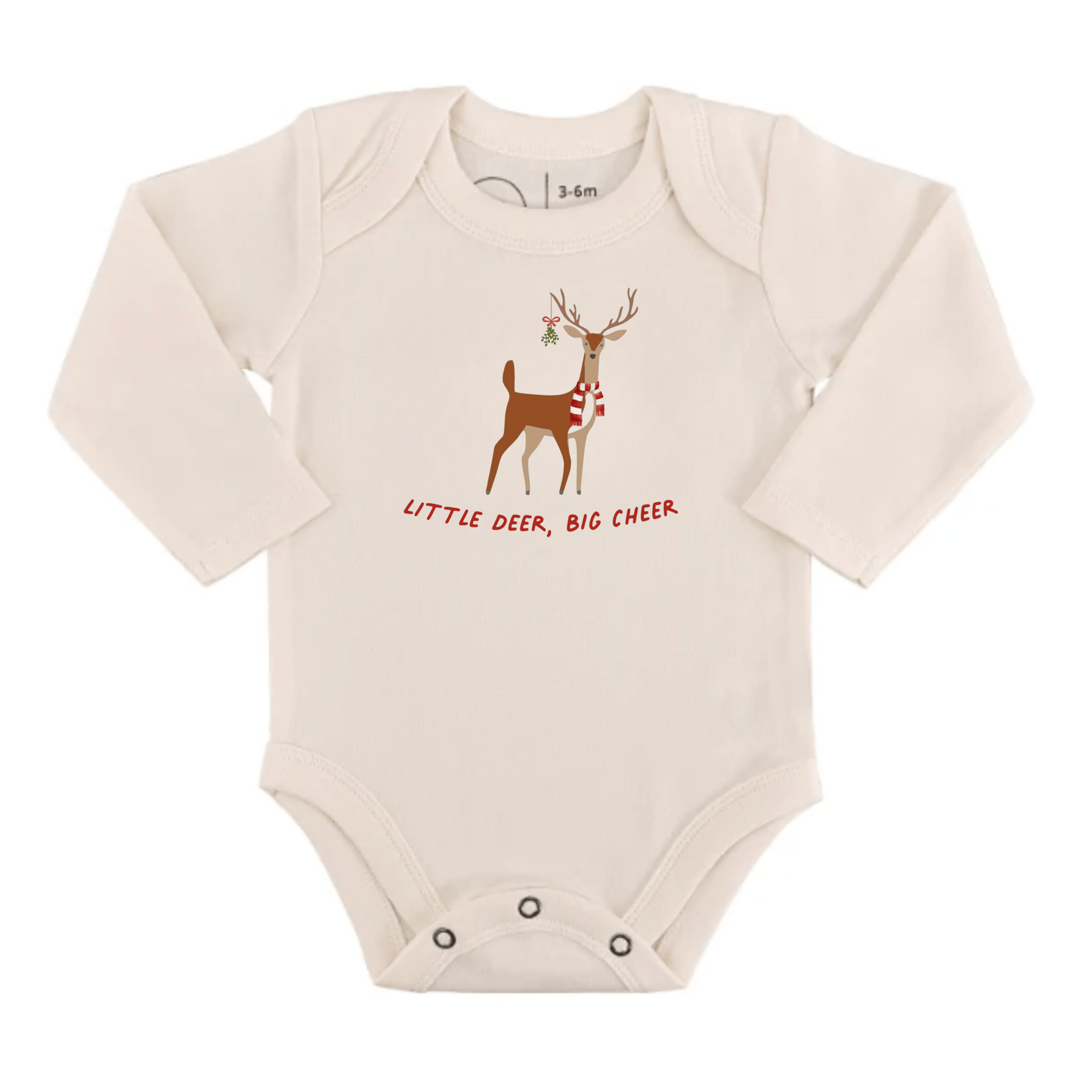 long sleeve graphic bodysuit | little deer big cheer