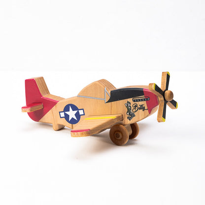 WWII Classic P-51 Mustang Wooden Toy Airplane Trio | Nominated for 2026 Astra Play Award | Made in the USA 🇺🇸