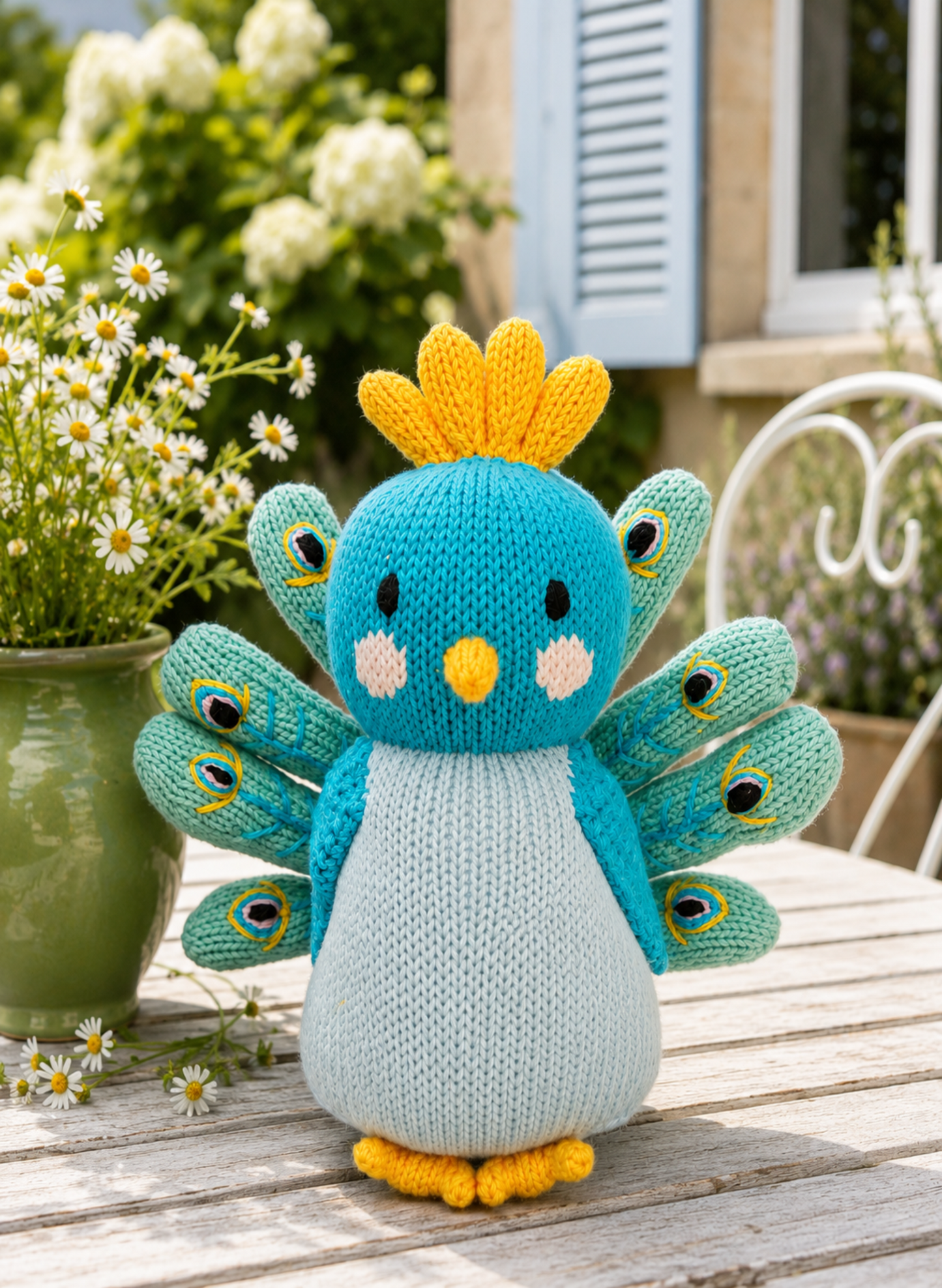 Violet the Peacock - Tuckling Knit Doll