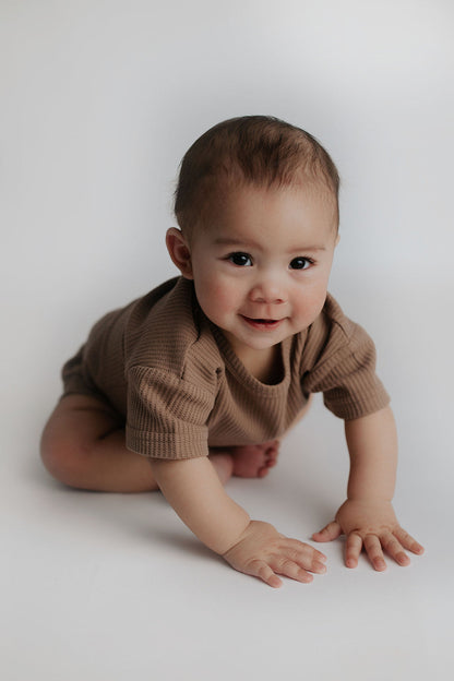 Cocoa Sands Brown Waffle Two Piece Set