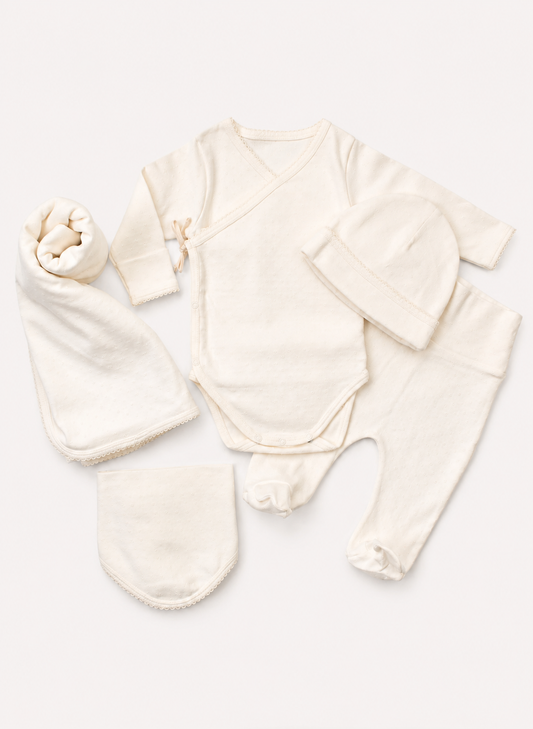Welcome Baby Pointelle 5 Piece Set