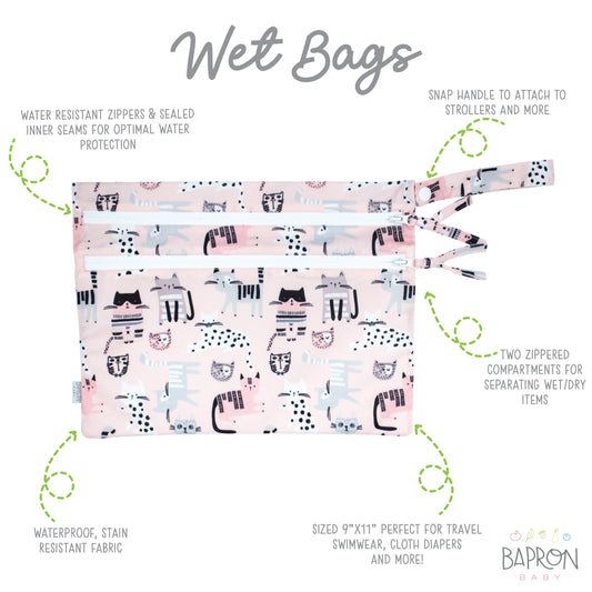 Kitty - Waterproof Wet Bag (For mealtime, on-the-go, and more!) SALE