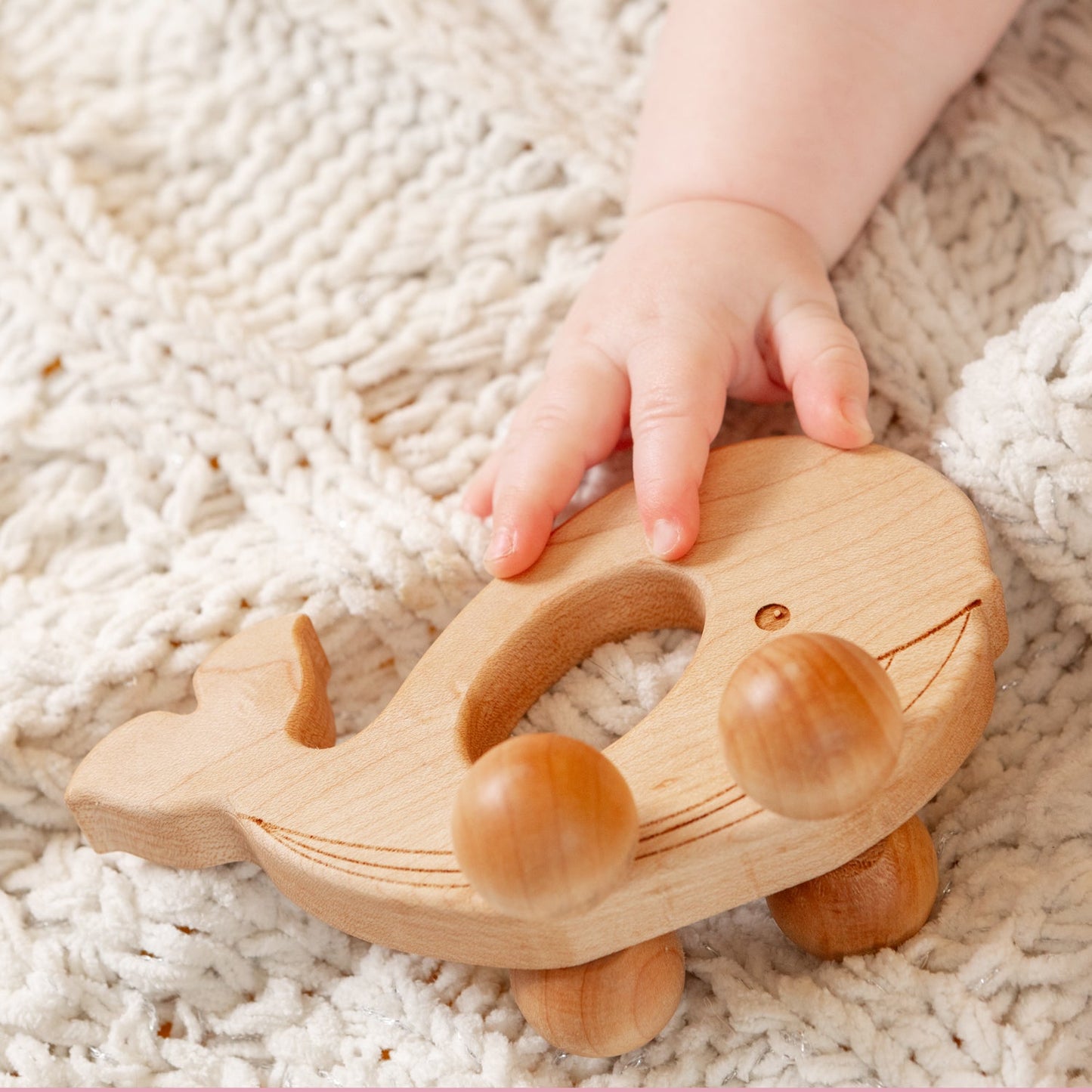 Easy Grasp Whale Push Toy | Made in the USA 🇺🇸