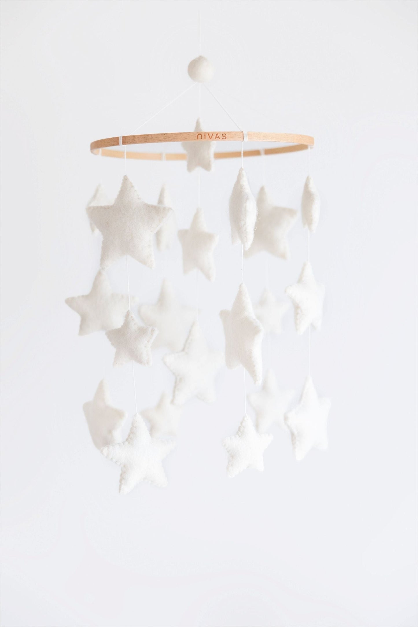 Stars Crib Mobile (White)