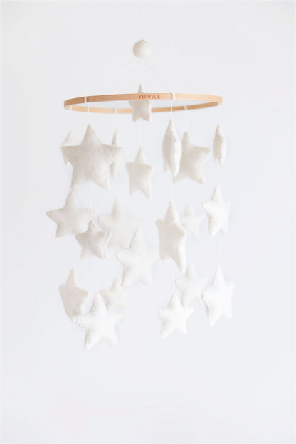 Stars Crib Mobile (White)
