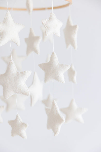 Stars Crib Mobile (White)