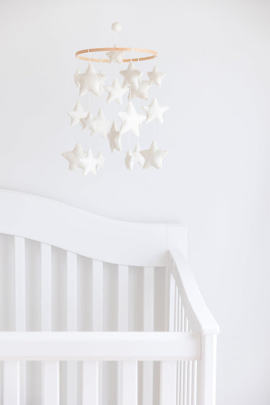 Stars Crib Mobile (White)