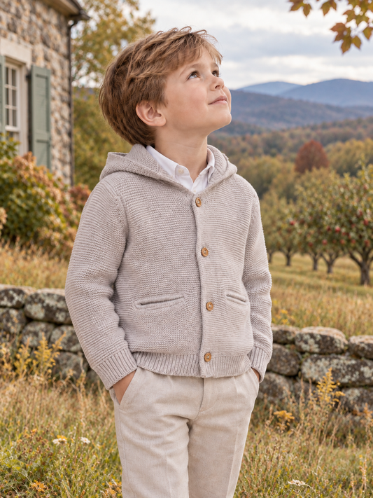 Children's William Hooded Knit Cardigan