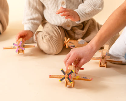 WWII Classic P-51 Mustang Wooden Toy Airplane | Educational Montessori | Eco-Friendly Hardwood | Made in the USA 🇺🇸