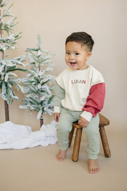 Cotton French Terry Jogger Pants - Christmas Matching