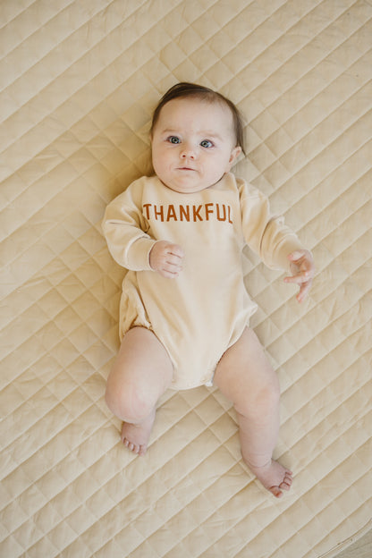 Thankful Organic Cotton Sweatshirt Romper