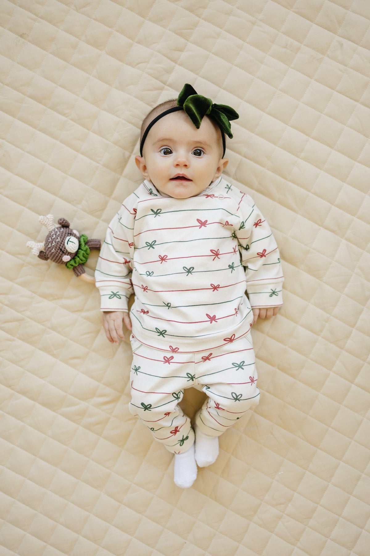 Tied with a Bow Christmas Organic Cotton Set