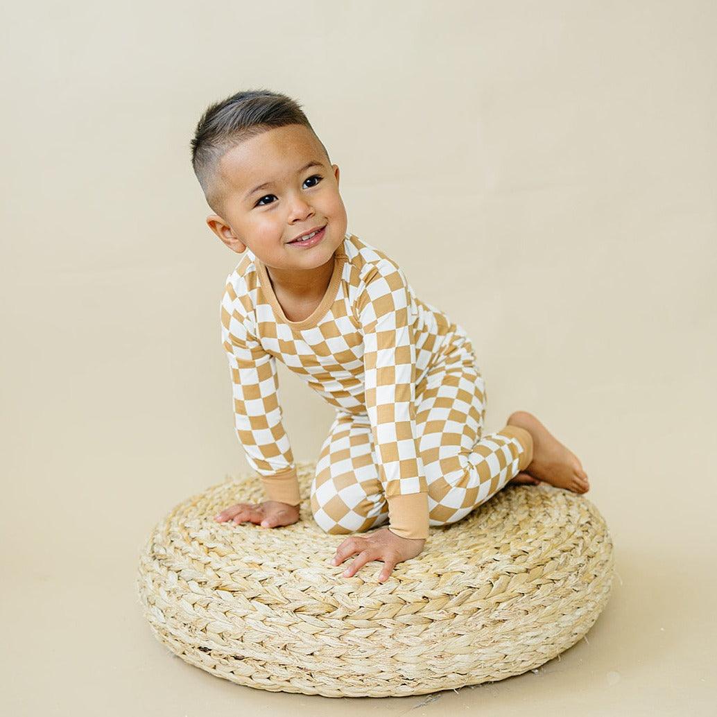 Golden Coast Check 2pc Bamboo Pajamas