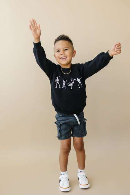 Organic Cotton Dancing Skeletons Crewneck Sweatshirt