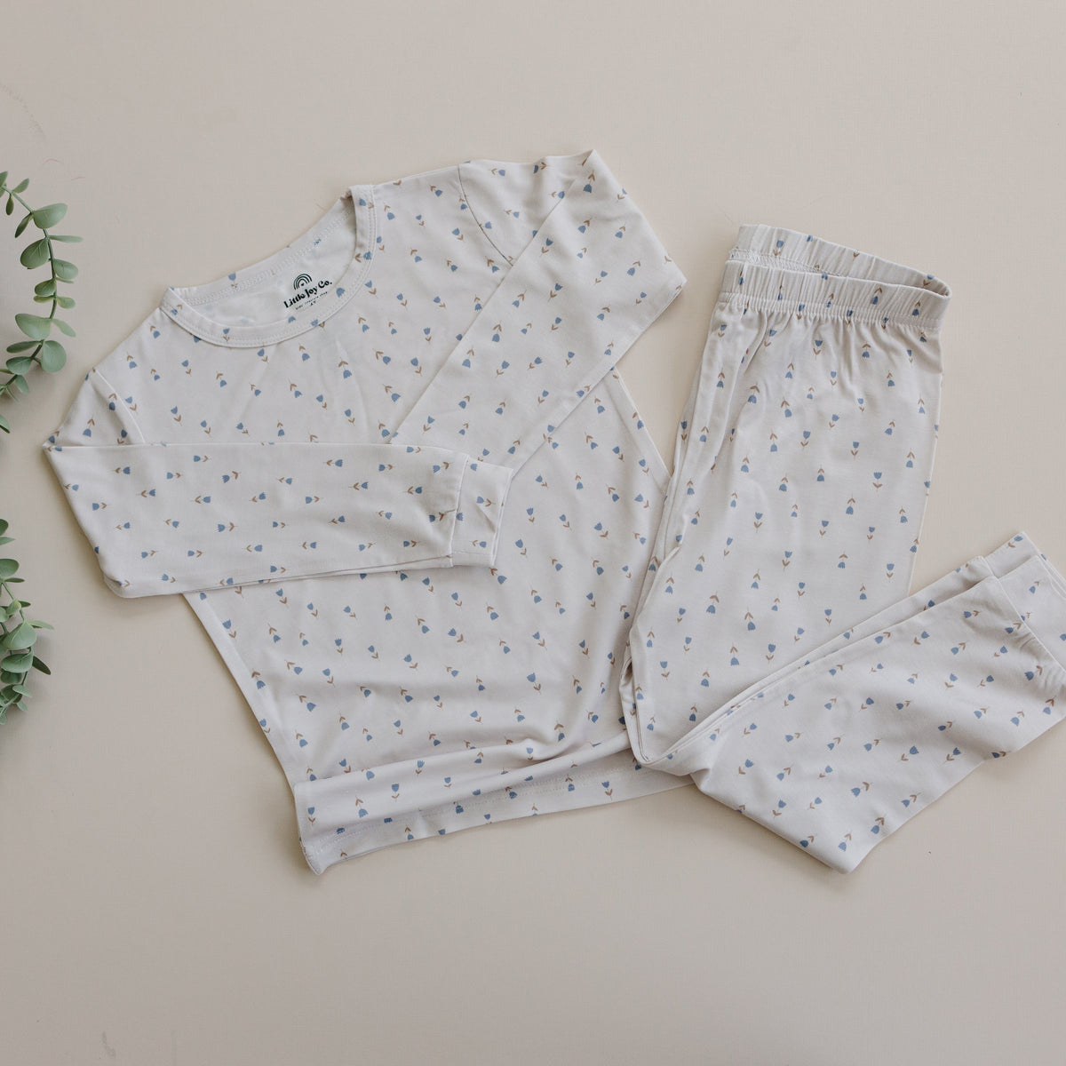 Tiny Tulips 2pc Bamboo Pajamas