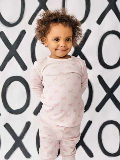Blushing Bows 2pc Bamboo Pajamas