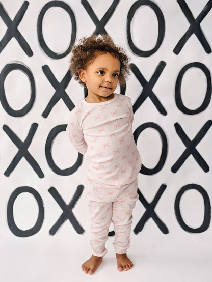Blushing Bows 2pc Bamboo Pajamas