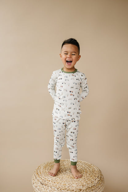Tiny Tractors 2pc Bamboo Pajamas