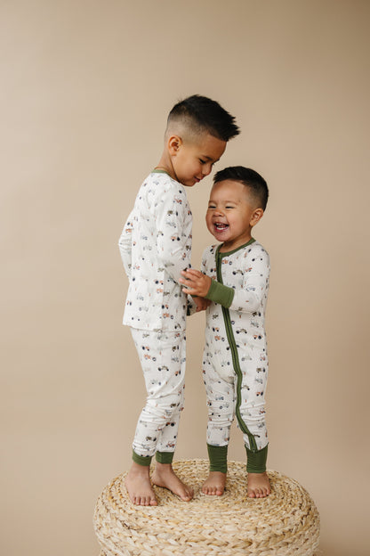 Tiny Tractors 2pc Bamboo Pajamas
